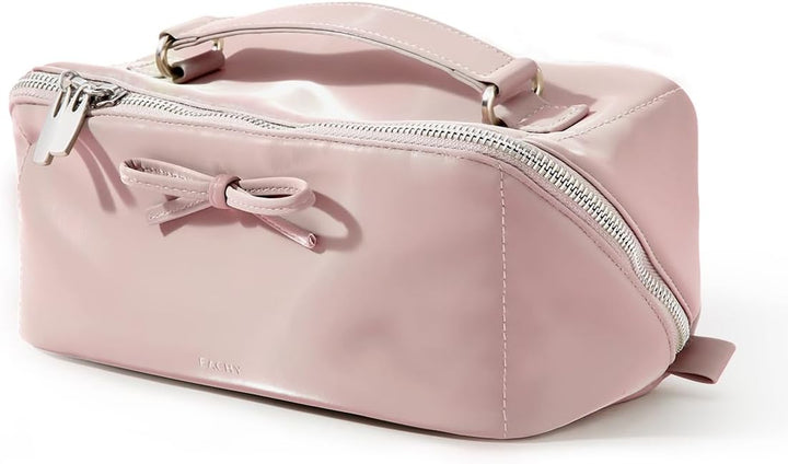 Travel Makeup Bag,Large Capacity Cosmetic Bags for Women,Waterproof Portable Pouch Open Flat Toiletry Bag Pattern Makeup Bag