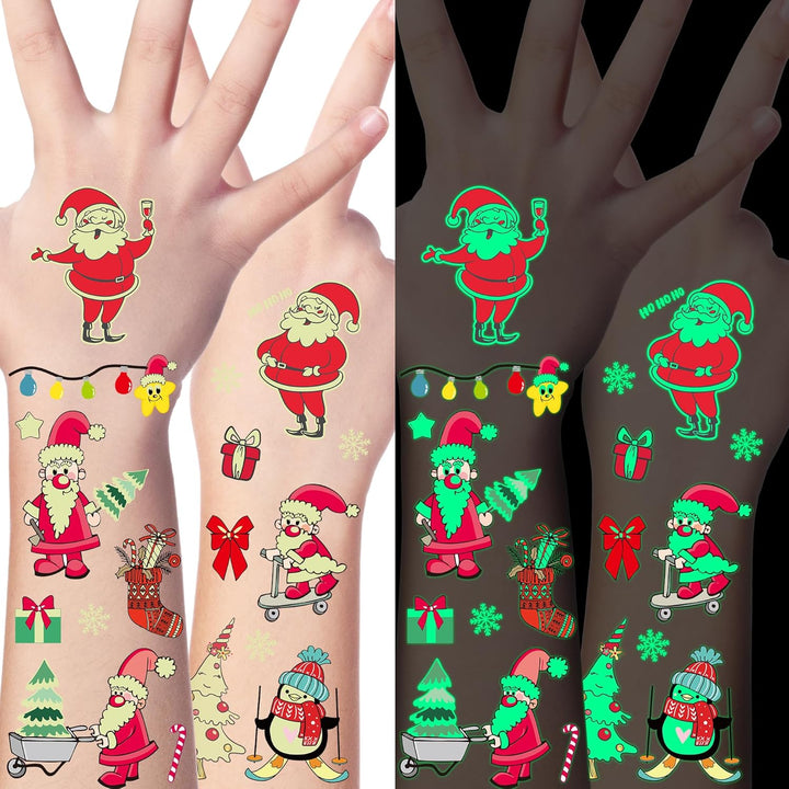 145 Styles Halloween Tattoos for Kids, 12PCS Halloween Luminous Tattoos, Glow in Dark Ghosts Pumpkin Fake Temporary Tattoos Stickers Bulk for Trick or Treat Party Decorations Accessories Supplies