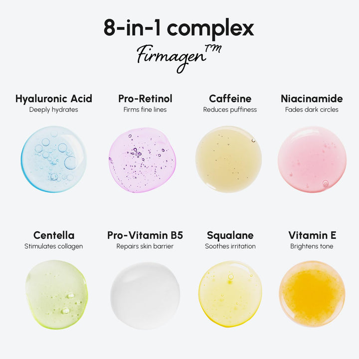 under Eye Balm Stick Hydrating - Retinol Caffeine under Eye Brightener Stick for Older Women - Collagen under Eye Cream for Dark Circles & Wrinkles - Skin Care Treatment Moisturizer