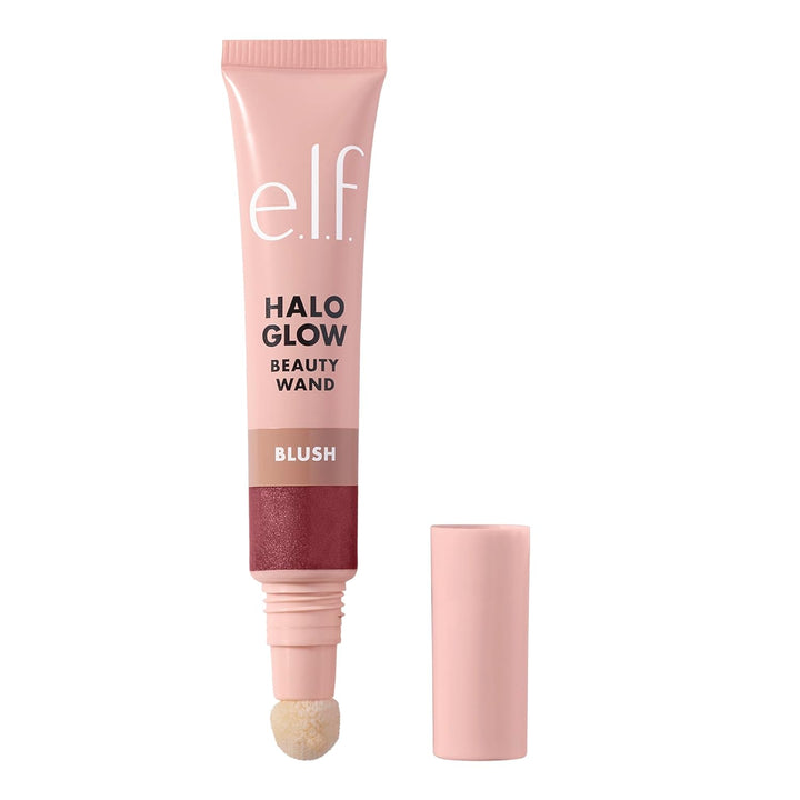 Halo Glow Blush Beauty Wand, Liquid Blush Wand for Radiant, Flushed Cheeks, Infused with Squalane, Vegan & Cruelty-Free, Pink-Me-Up