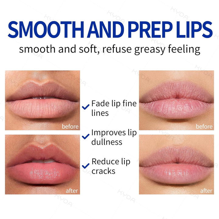 2 Pcs Lip Primer, Colorless Tint, Smoothes and Refines Lips, Moisturizing Primer for Lips, Sheer Lightweight Lip Base, Lipstick Primer & Daily Lips Balm