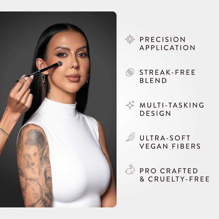 - NIKKI LA ROSE N16 PRO CONCEALER BRUSH – Precision Blending for Under-Eye & Spot Concealing, Flawless Coverage without Streaks