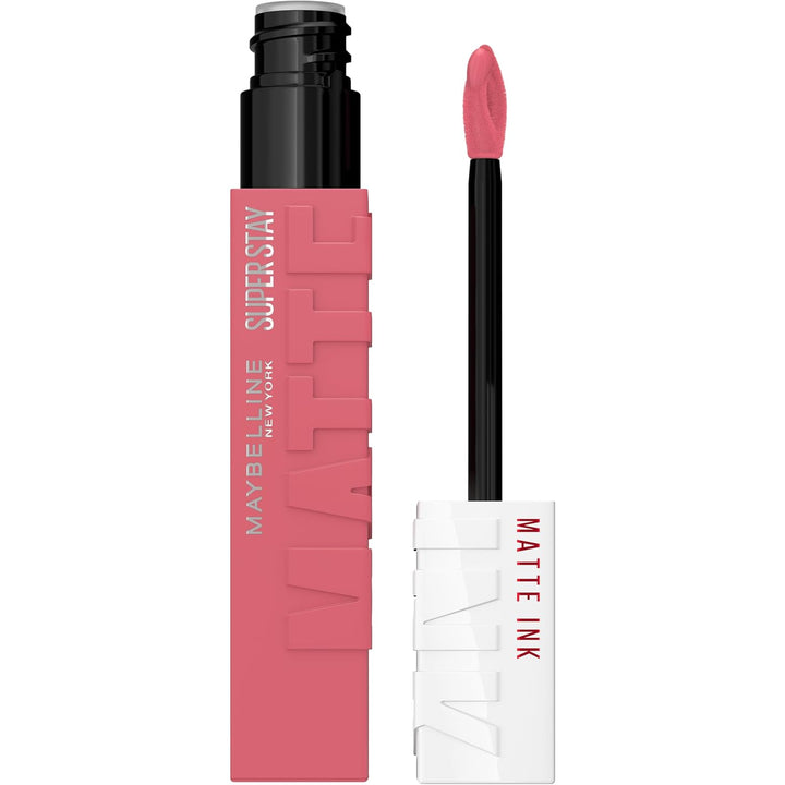 Superstay Matte Ink Liquid Lipstick, Long Lasting High Impact Color, up to 16H Wear, Thrill Seeker (Matte Black Lipstick)