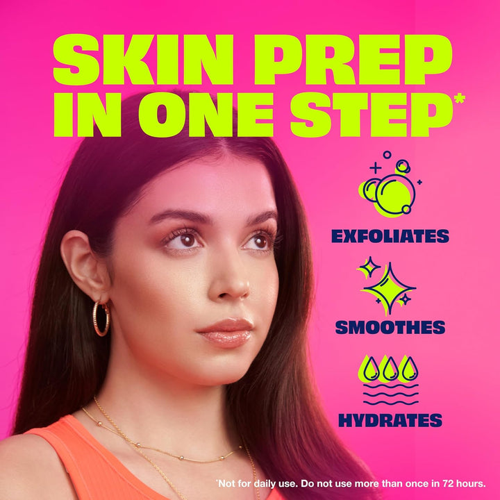 Prep & Smooth Face Exfoliating Depilatory Cream for Women - Effective Hair Removal for Smooth Skin with Hyaluronic Acid, 1.76 Oz