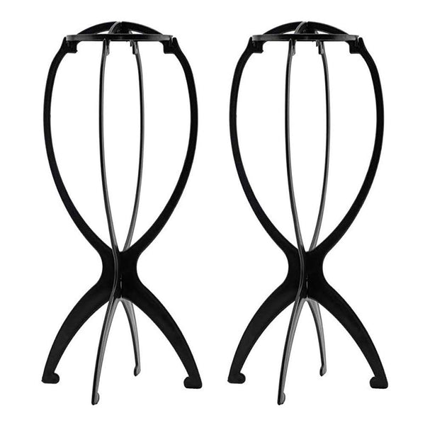 Wig Stand, Wig Head, Portable Wig Holder Wig Head Stand for All Wigs Travel Hair Stylist Gifts for Women 2PC