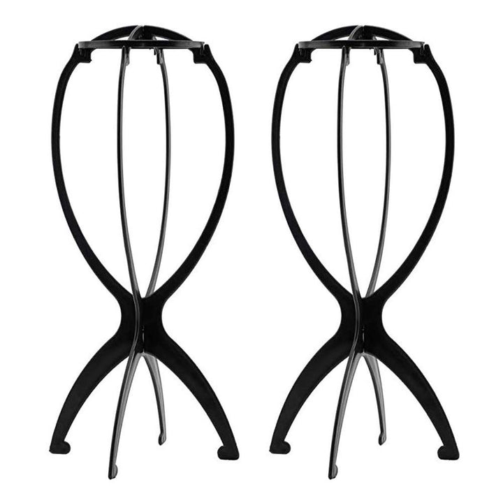 Wig Stand, Wig Head, Portable Wig Holder Wig Head Stand for All Wigs Travel Hair Stylist Gifts for Women 2PC
