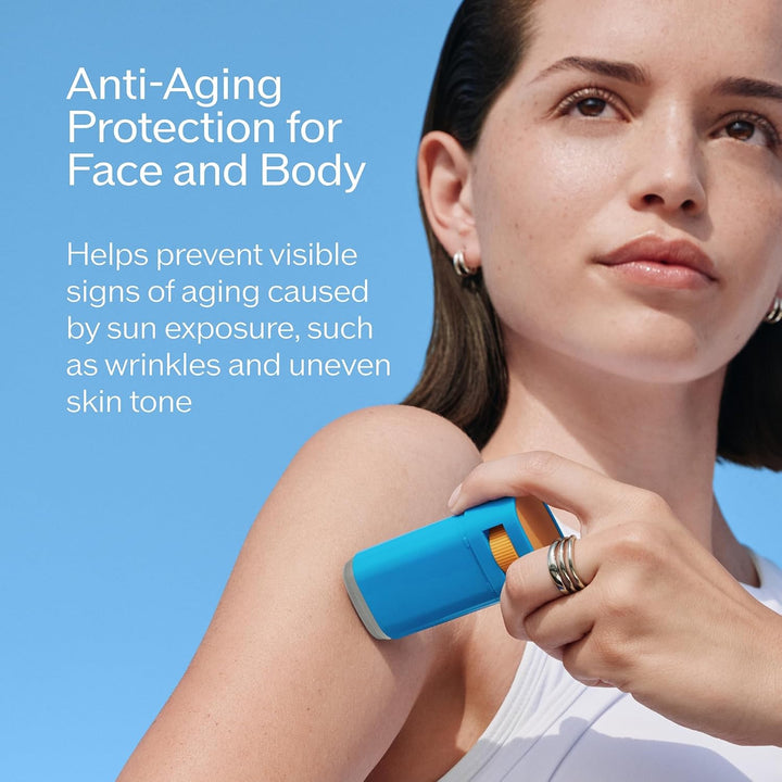 Clear Sunscreen Stick SPF 50+ - Invisible Broad-Spectrum Face Sunscreen - Wear under & over Makeup - Lightweight Formula - All Skin Types