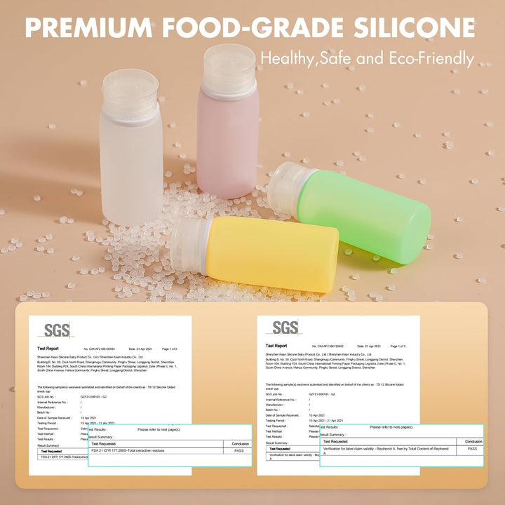 21 Pack Leak Proof Silicone Travel Bottles Set, TSA Approved Containers for Toiletries, Travel Size Accessories and Shampoo Conditioner Bottles with Toiletry Bag (BPA Free)