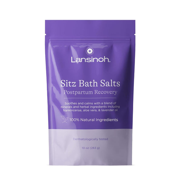 Sitz Bath Salts, Postpartum Essentials, and Hemorrhoid Treatment, Epsom Salt Bath Soak with Lavender Oil, Frankincense and Aloe Vera, 10 Ounce