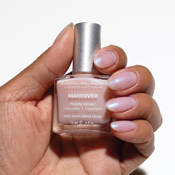 Dermelect Makeover Ridge Filler - Award-Winning Nail Treatment, Strengthens, Moisturizes, Conceals Imperfections, Keratin & Peptide Enriched, for Healthy, Smooth Nails