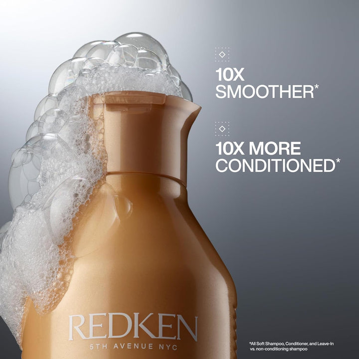 Redken All Soft Shampoo - Moisturizes & Hydrates Dry Hair, Softens & Adds Shine, with Argan Oil, Safe for Color-Treated Hair