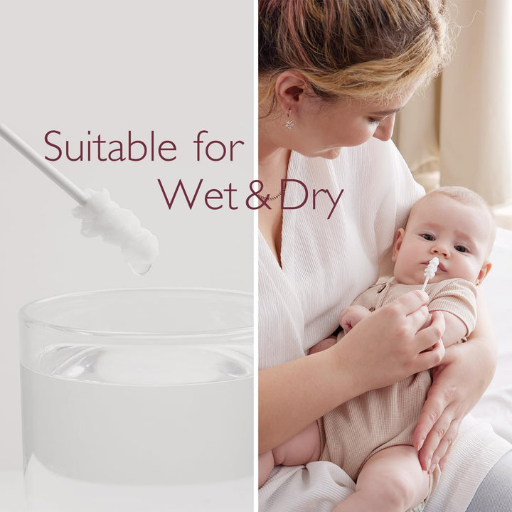 Baby Tongue Cleaner Gauze, Baby Toothbrush Disposable Oral Cleaner, Toddler Tooth Brush for Tooth Mouth Gum Clean, Infant Toothbrush Oral Cleaning Stick, Baby Oral Cleaner Newborn, 40 Count