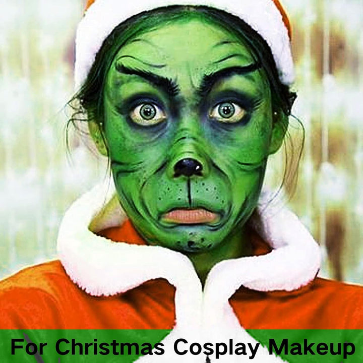 Green Face Body Paint,Halloween SFX Witch Makeup Elphaba Costume Face Paint,Camouflage Gamora Hunting Hulk Body Paint for Adults and Kids,St. Patrick’S Day Face Paint Makeup Accessories