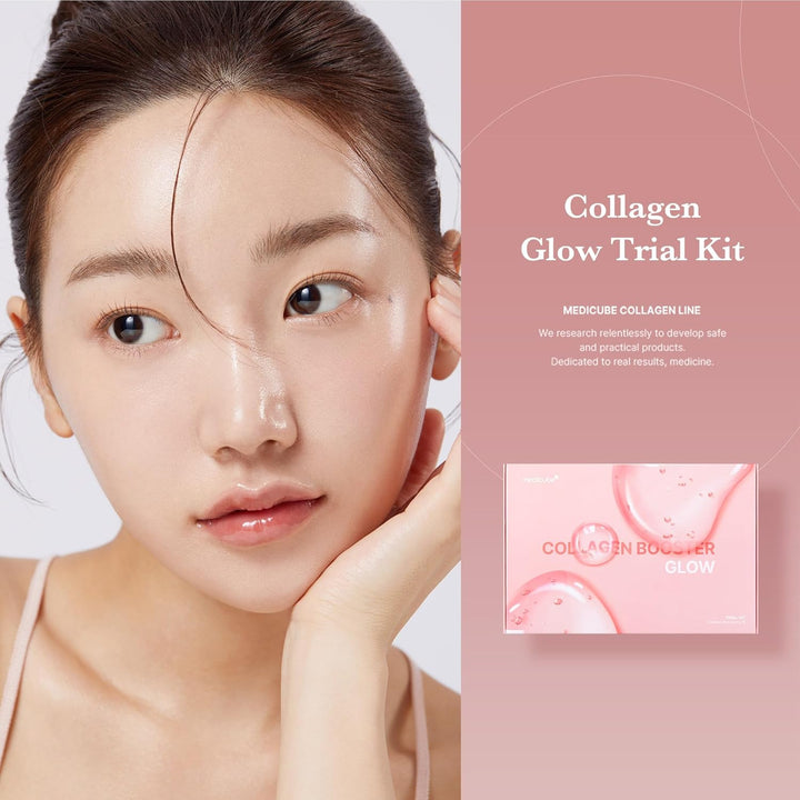 Glass Skin Collagen Trial Kit | Korean Skincare Set and Kit | Gifts for Women | 4-Step Skincare Set for Glowy Skin | Travel Size