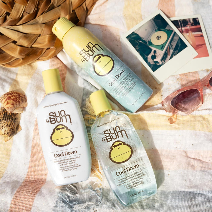 Cool down Aloe Vera Lotion - Vegan after Sun Care with Cocoa Butter to Soothe and Hydrate Sunburn - 8 Oz