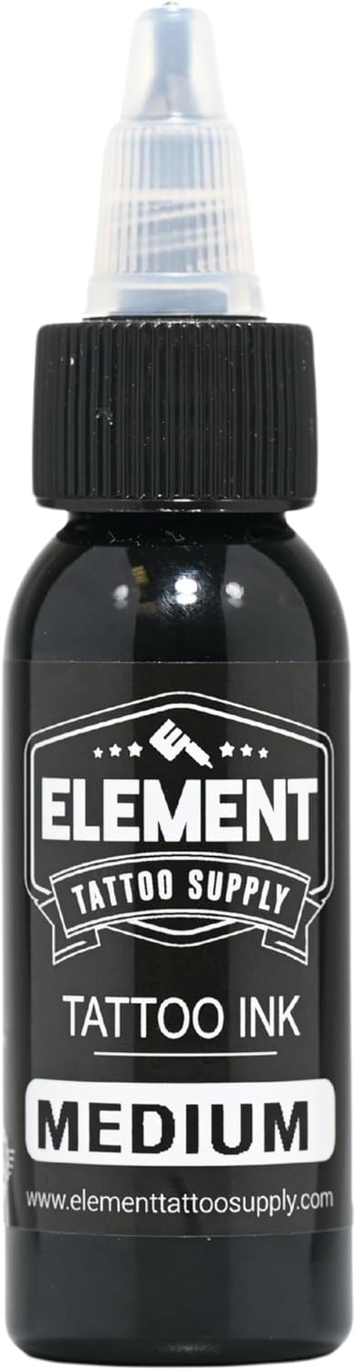 Greywash Tattoo Ink Set - Professional Tattooing, Light, Medium & Dark Shades, Includes Black & White Solid Inks for Outlining, Shading & Blending, 1 Oz Bottle (5 Pack)