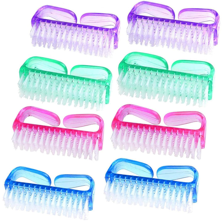 Handle Grip Nail Brush, Hand Fingernail Scrub Cleaning Brushes for Toes and Nails Cleaner, Pedicure Scrubbing Tool Kit for Men and Women 5 Pack (Multicolor)