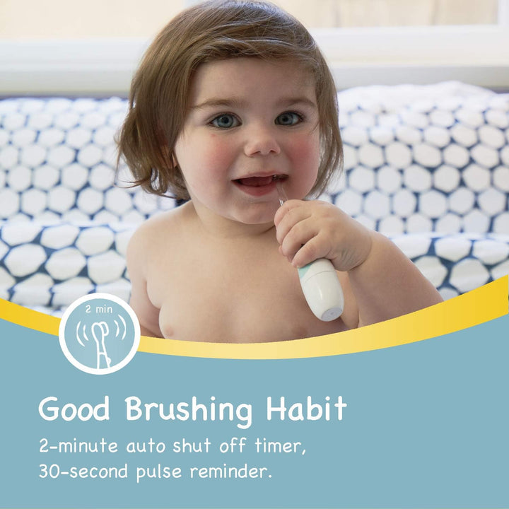 Babyhandy 2-Stage Baby Sonic Electric Toothbrush for Babies and Toddlers Ages 0-3 Years