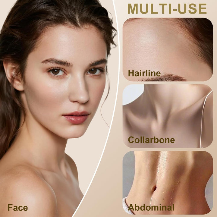 Cool Toned Cream Contour Stick for Fair Light Pale Skin,Grey Nose Contour Makeup Built-In Sponge, Smooth Long Lasting Bronzer Gray, Blendable Lightweight Contouring Stick #01 Cool Ash Brown