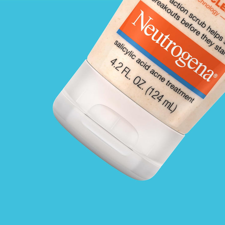 Oil-Free Acne Face Wash with 2% Salicylic Acid, Daily Exfoliating Scrub & Acne Treatment for Oily, Acne-Prone Skin, Clears Breakouts & Blackheads, 4.2 Fl. Oz