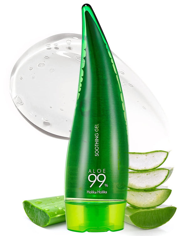 Aloe 99% Soothing Gel, 8.5 Ounce, 250Ml - No Sticky 99% Aloe Vera Sunburn Relief - Moisturizing, Fast Absorbing for Face, Skin, Body&Hair