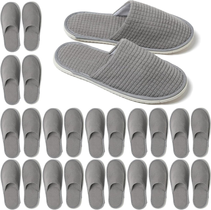 SPA Guest Slippers, 6/12 Pairs Reusable Washable Unisex Spa Slippers for Hotel Bedroom Wedding Party Travel