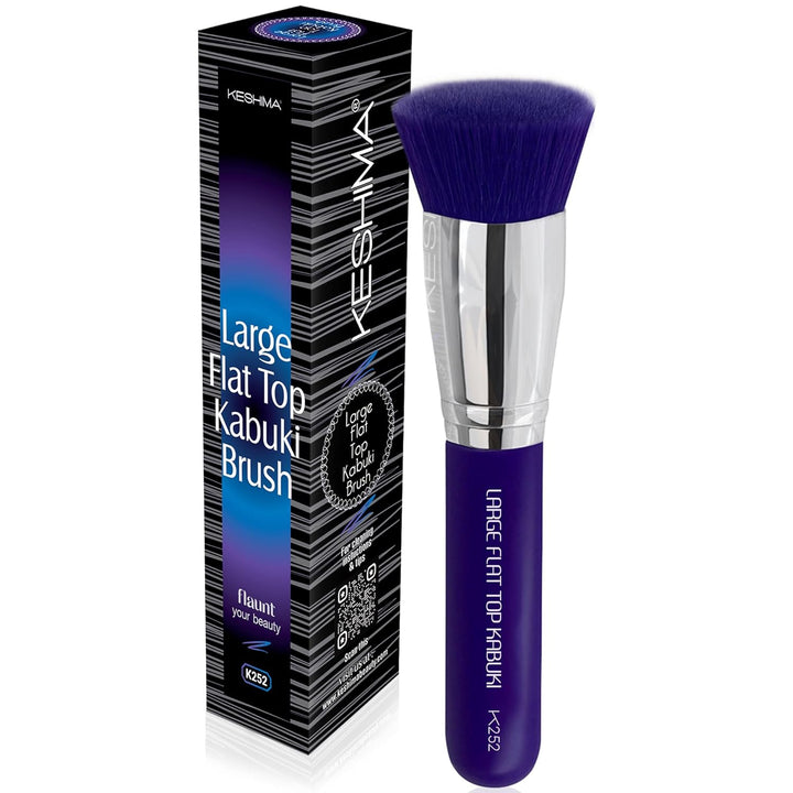 Flat Top Kabuki Foundation Brush by  - Premium Makeup Brush for Liquid, Cream, and Powder - Buffing, Blending, and Face - 1.2" Top Diameter
