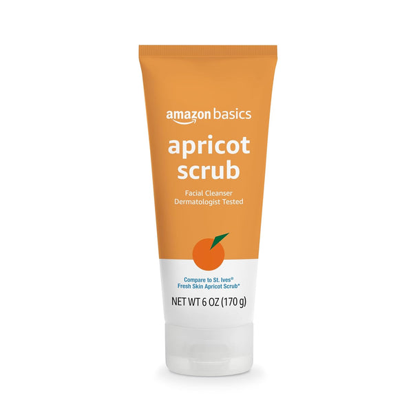 Apricot Scrub Facial Cleanser, 6 Ounce (Previously Solimo)