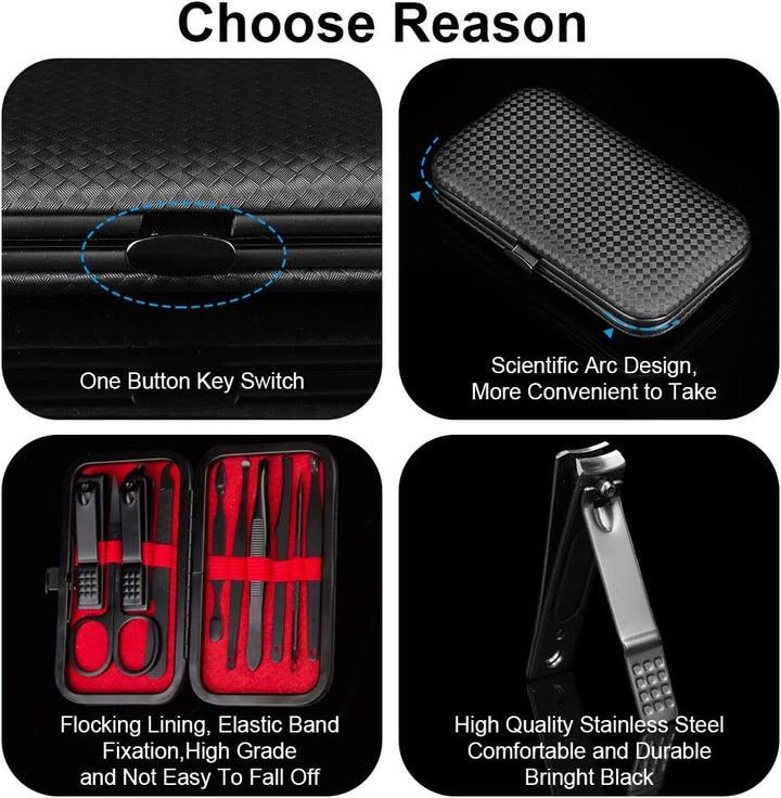 Manicure Kit,  Manicure Set, Mens Grooming Kit, Nail Care Set, Manicure Kit for Men and Women,Nail Kit,Grooming Kit,Nail Clipper Set,Stocking Stuffers,Stocking Stuffers for Teen Boys,Gifts for Men