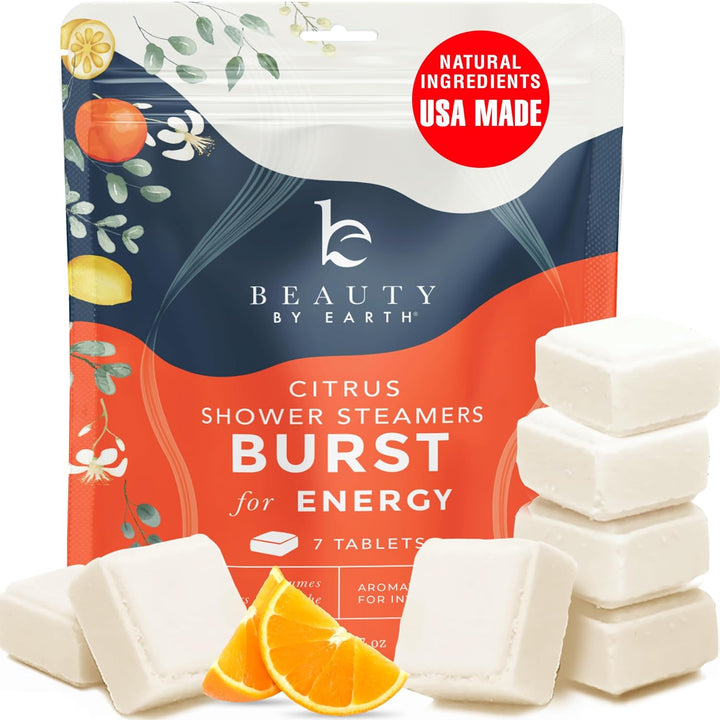 Shower Steamers Aromatherapy - USA Made with Natural Ingredients & Eucalyptus Essential Oil, Christmas Stocking Stuffers for Men & Women, Large Shower Bombs, White Elephant Relaxation Spa Gifts