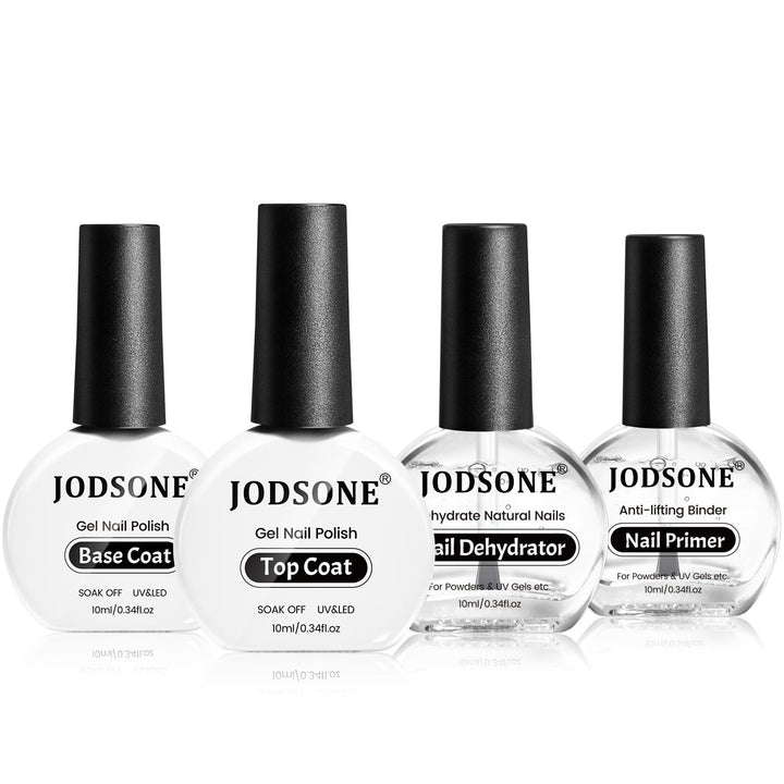 2 Bottles of Top Coat Base Coat Set No Wipe Foundation Combination Bright Surface at Home DIY Nail Salon Girl Gift