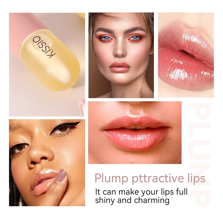 Lip Plumper,Natural Lip Plumper for Day Use,Plumping Gloss Make Lips Fuller and Moisturizing 5.5Ml,Lips Mask,Hydrating & Reduce Fine Lines,Beautiful Fuller