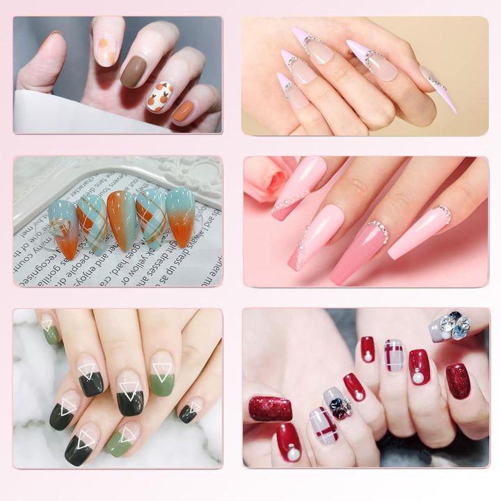 Nail Dotting Tools Set – 5PCS Dual-Ended Dotting Pens & 3PCS Nail Art Brushes for DIY Nail Art, Painting & Design