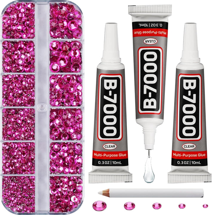 30000Pcs Resin Jelly Rhinestones for Crafting Bedazzling, Multicolor 3Mm Flatback Gems for Crafts Clothing Clothes Tumblers Shoes Nails, Flat Back Mixed Color Bulk Bedazzler Kit Jewels with B7000 Glue