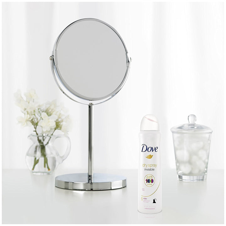 Antiperspirant Dry Spray - Invisible - Clear Finish - 3.8 OZ (107 G) per Can - Pack of 3 Cans