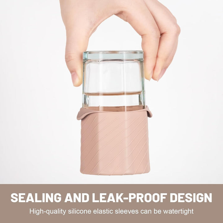 Bottle Covers for Travel, Leak Proofing, Travel Size Container Silicone Toiletry Sleeves, Leak Locks Travel Accessories for Shampoo Wash Body Bottles and Other Beauty and Personal Care(8Pcs)