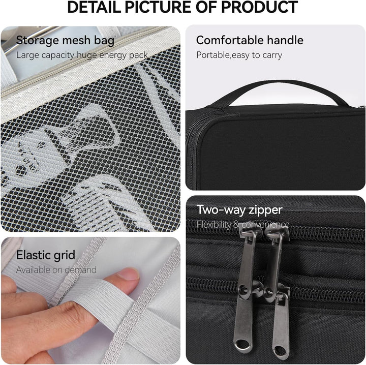 Barber Case Barber Tool Bags Barber Clipper Bag Barber Cases for Clippers and Supplies Professional Barber Accessories Kit Hair Cutting Scissors Storage Bag Shaving Kits (Black)