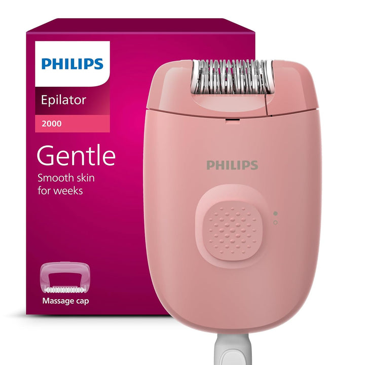 Epilator Series 2000, Corded Epilator for Legs and Body, Hair Removal Device for Women, Model BRE227/00