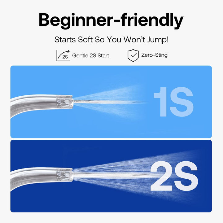 Water Dental Flosser for Teeth, Cordless Water Teeth Cleaner Picks, 3 Modes 5 Intensities, IPX7 Waterproof, Rechargeable Water Dental Picks for Cleaning - Black