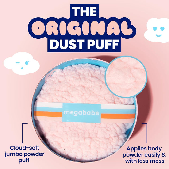 Body Powder Applicator - Dust Puff | Oversize (6” X 3”) Powder Puff | Powder Sold Separately
