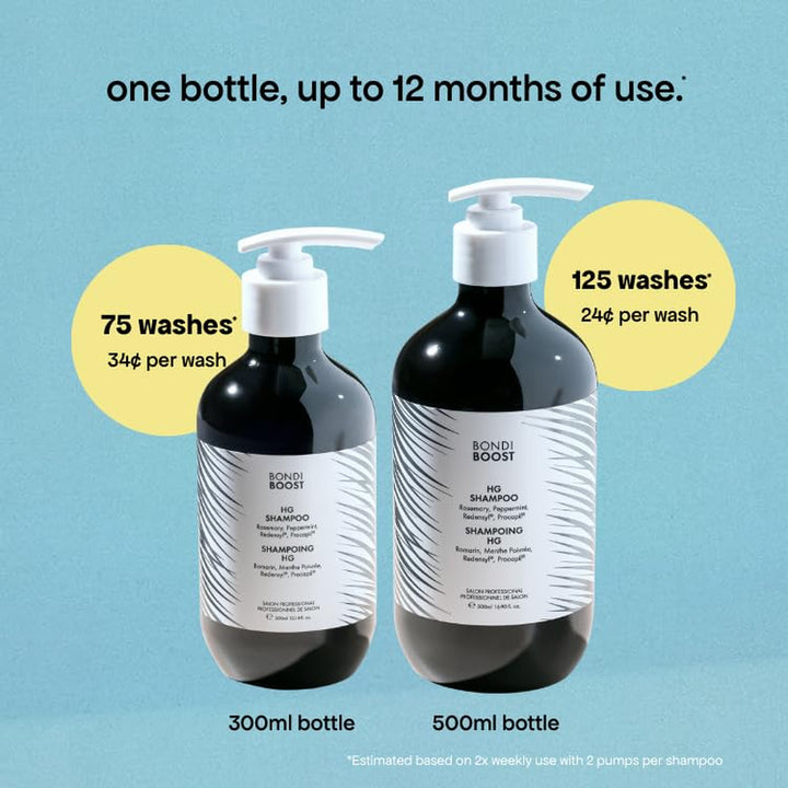 HG Anti-Thinning Shampoo Conditioner Set [16.90 Fl Oz Each], Clinically Tested to Promote Fuller + Thicker-Looking Hair for Women & Men, Procapil, Redensyl & Rosemary Formula, Sulfate-Free