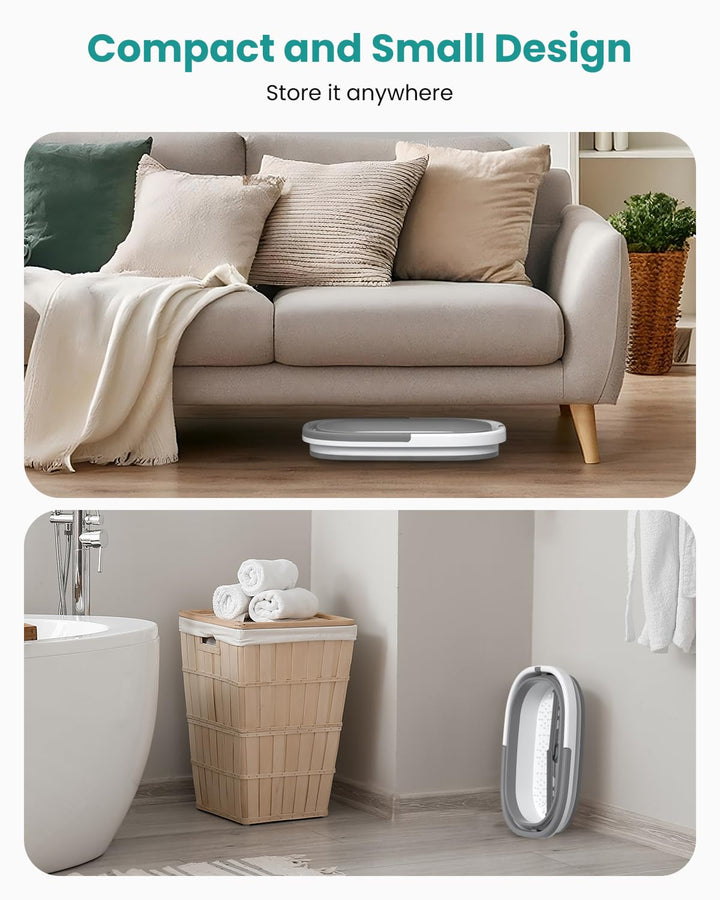 Foot Soaking Tub Collapsible Bucket for Foot Bath Soak Tub, Foot Basin Foot Soaker with 138 Acupressure Nodes and Pumice Stone for Feet Massager Pedicure Foot Spa, Gifts for Men Women Dad Mom