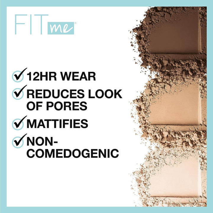 Fit Me Matte + Poreless Pressed Face Powder Makeup & Setting Powder, Translucent, 1 Count