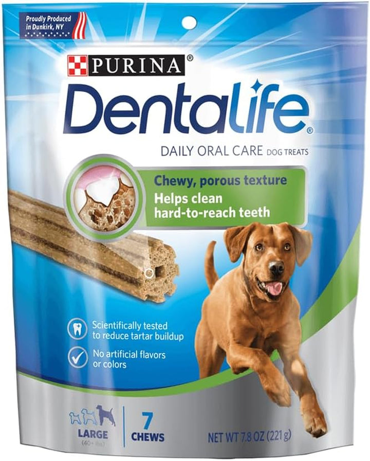Purina  Made in USA Facilities Large Dog Dental Chews, Daily - 18 Ct. Pouch