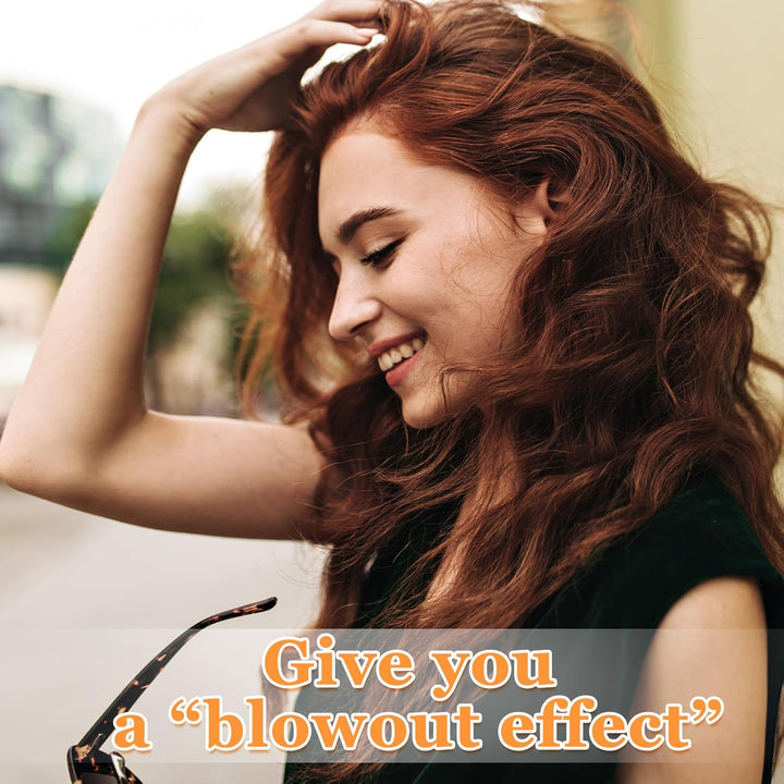 43 Pcs Hair Perm Rods Set, Large Plastic Cold Wave Rods Orange Curling Rods with Rat Tail Combs Hair Clips for Long Short Hair