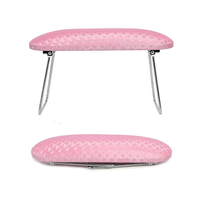 Nail Arm Rest,Professional Microfiber Leather Nail Hand Rest Stand Arm Rest for Acrylic Nails Cushion Hand Holder with Non-Slip - Nail Technician Use Must Have（Pink）