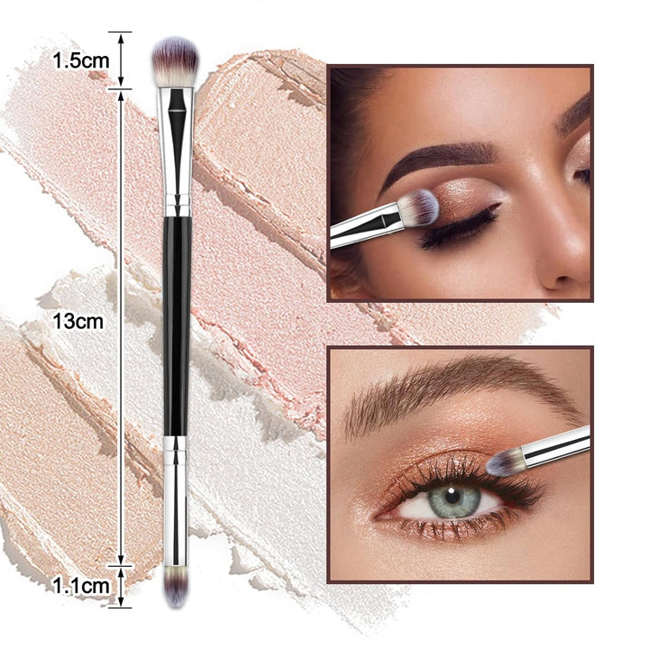 Eyeshadow Brush Eye Makeup Brush Professional Blending Eyeshadow Makeup Brushes for Concealer Eyebrows Eyeliner Soft Hairs Makeup Tool (Black-Eb02)