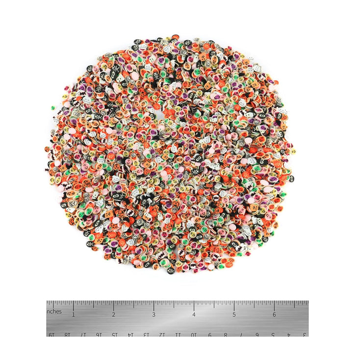 5000PCS Nail Art Slices - Cute Design Polymer Clay Slices for Nail Art, Slime Making, DIY Craft (Halloween)