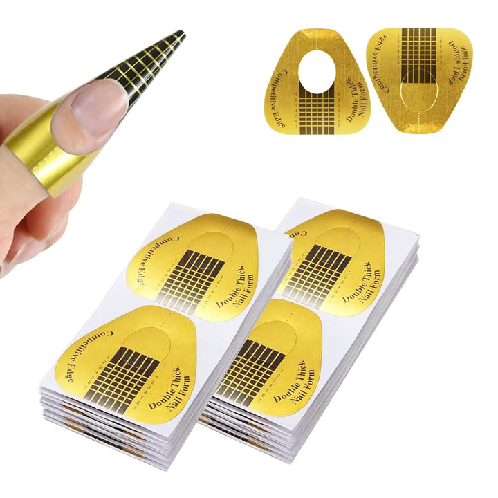 Nail Forms for Builder Gel 100Pcs Nail Extension Forms Beautiful for DIY at Home Nail Forms for Acrylic Nails Create Long Lasting Gel Extensions Professional Nail Art Supplies