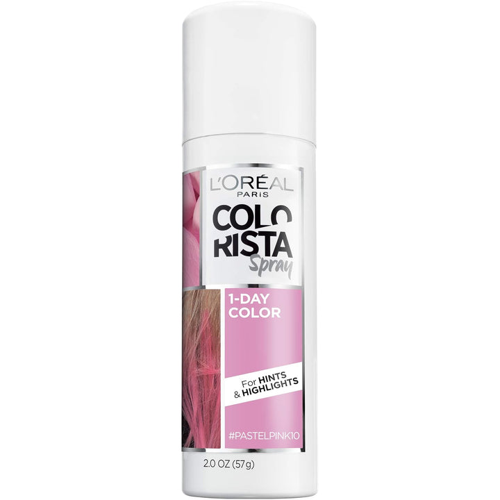 Colorista 1-Day Washable Temporary Hair Color Spray, Silver, 2 Ounce
